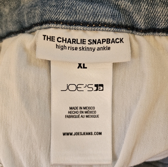 Nwt Joe's Charlie High Rise Skinny Ankle Pacifica Snapback Jeans XL 31-32 - Picture 6 of 7